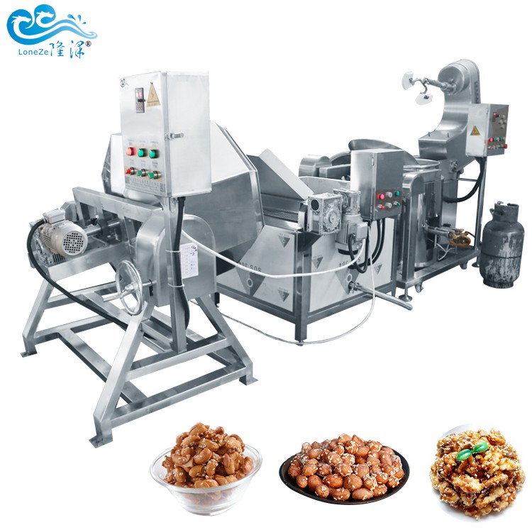 Large-scale universal sugar coating and frying machine