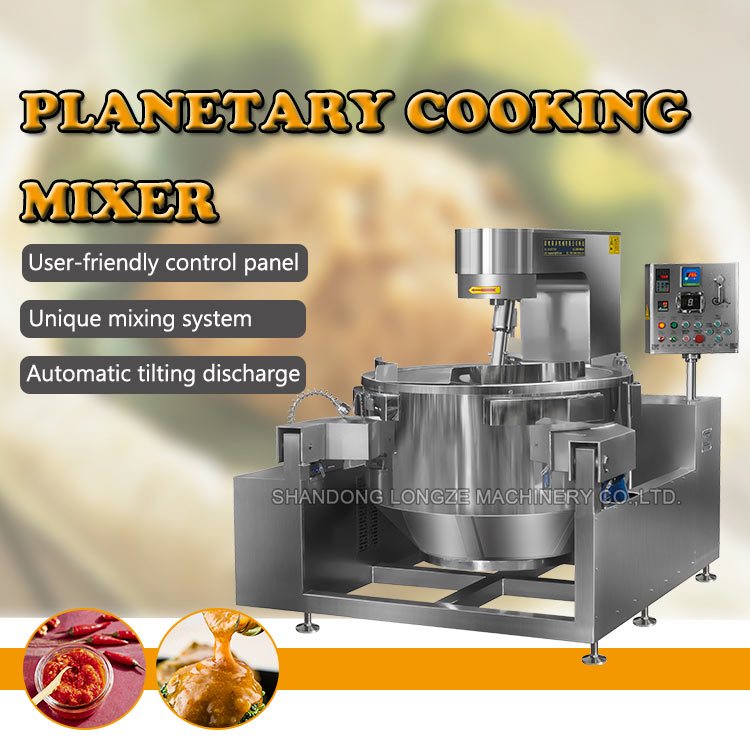 Commercial Planetary Stirring Double Layer Industrial Cooking Mixer Machine