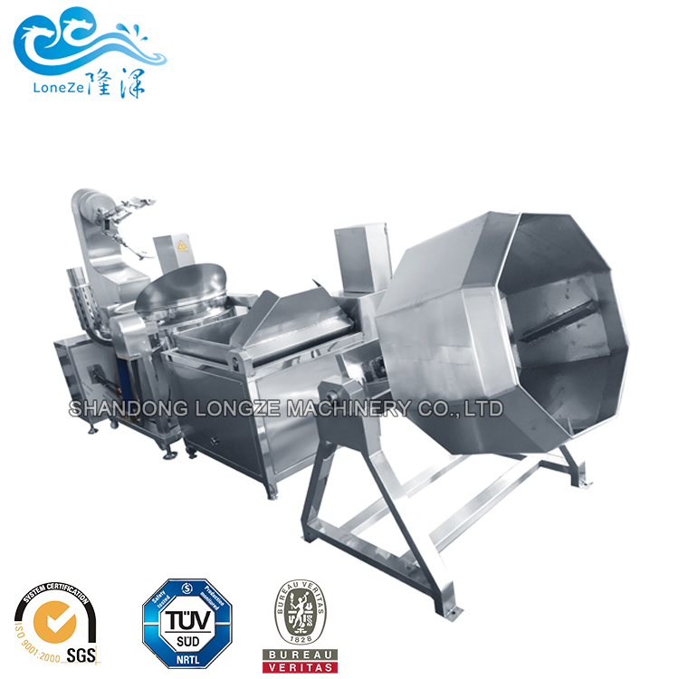 Commercial Big Capacity Almond Nuts Roasting Frying Processing Coating Machine For Sale