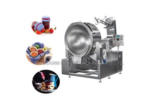 100-650L Tilting Food Cooker Gas Steam Jacketed Kettle With Mixer/Kettle Fruit Jam Cooking Equipment