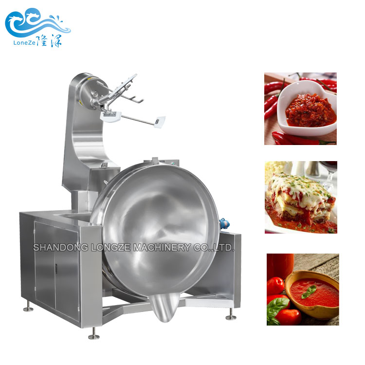 Steam Heated Titable Food Jacketed Kettle With Mixer