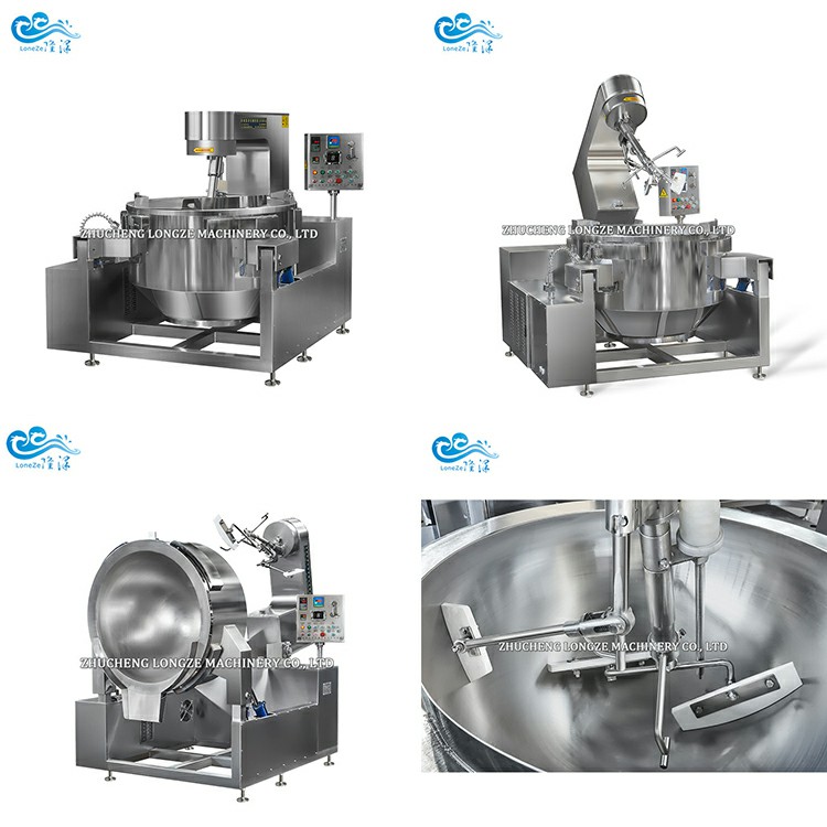 Automatic Industrial Cooking Mixer Pot With Stirring For Food Processing