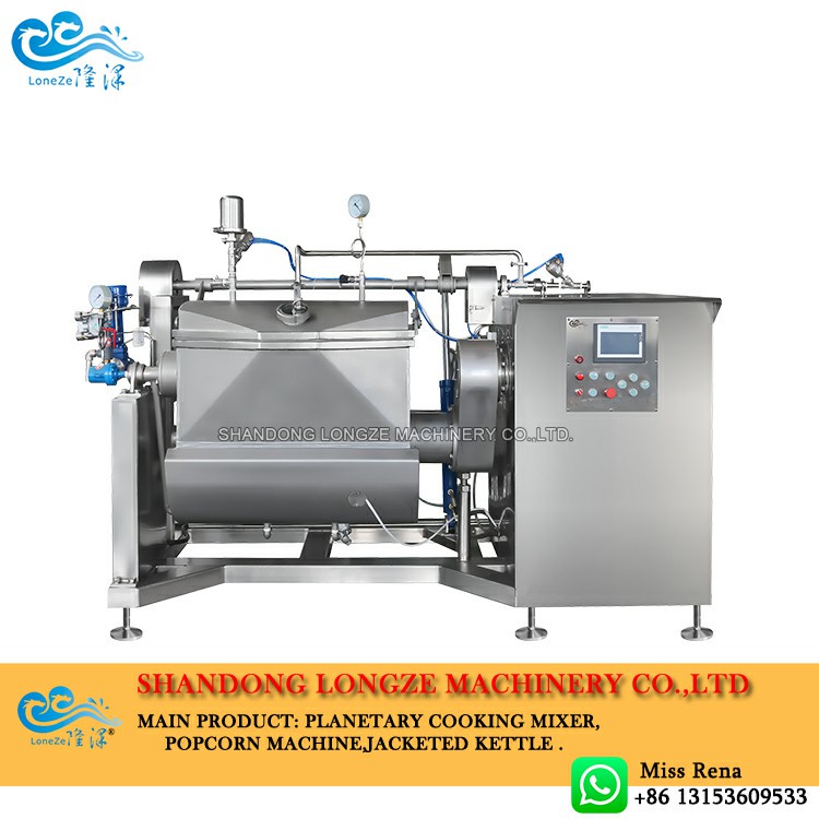 Big Capacity Steam Heating Vacuum Tilting Horizontal Cooking Pot with Mixer