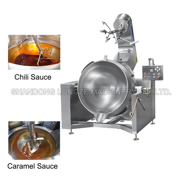 Tomato Sauce Jacketed Kettle With Mixer/steam Industrial Cooking Mixer/gas Cooking Machine Supplier