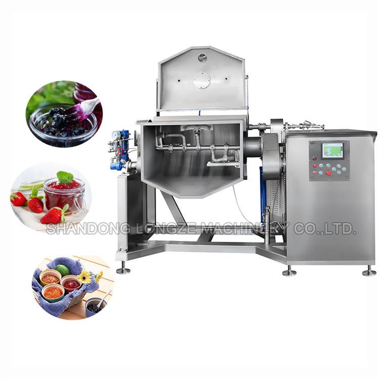 Horizontal Vacuum Jam Food Fillings Cooking Mixer Machine