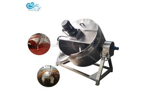 Hazelnut Jam Automatic Jacketed Cooking Kettle With Mixer And Tap