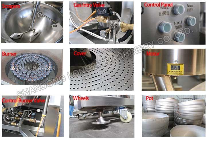 Cooking Mixer Machine For Vegetables,Food processing equipment,cooking jacketed kettle