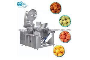 Industrial Automatic Gas Electric Heating Caramel Cheese Mushroom Pop Corn Making Machine Popcorn Production Line